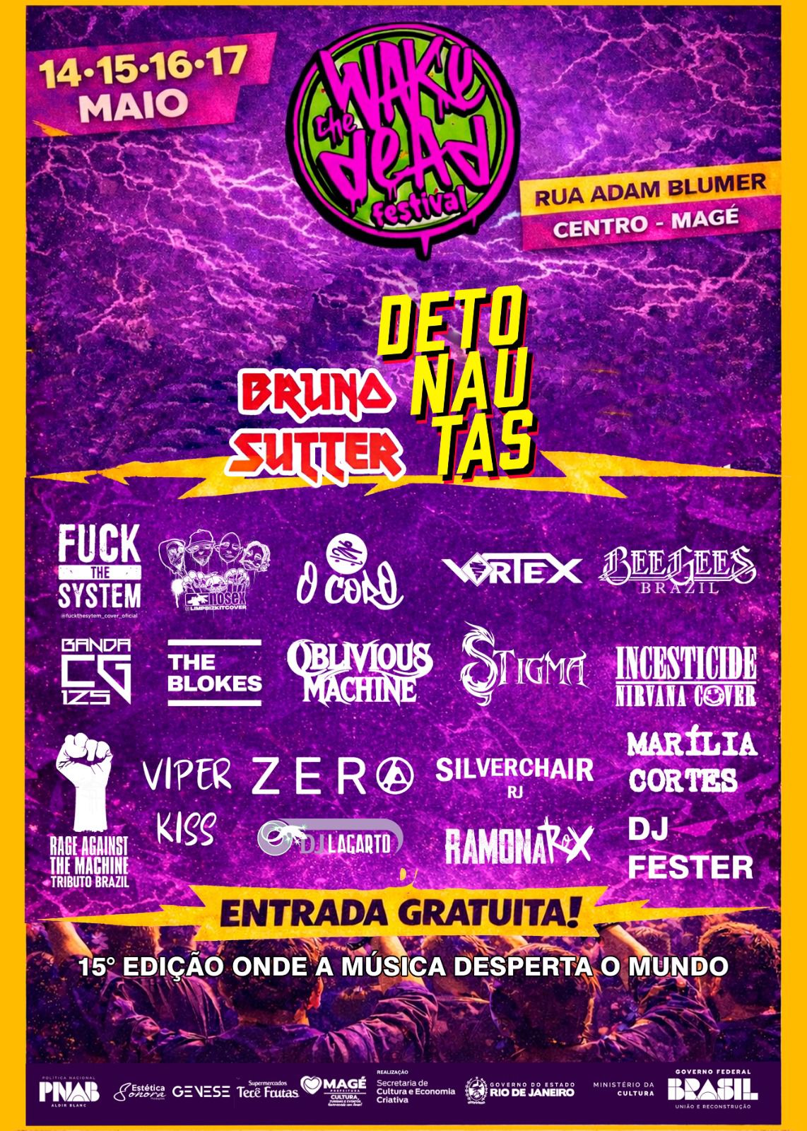 Flyer da 15ª Edição — 14, 15, 16 e 17/05/2026